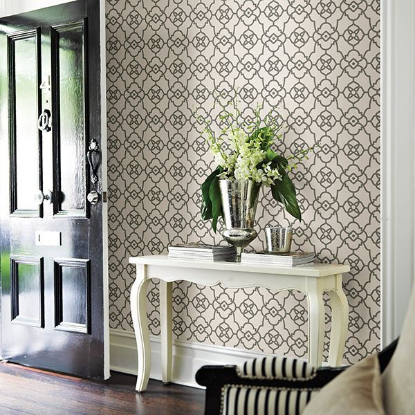 270222720 Atrium Grey Trellis Wallpaper by A Street Prints