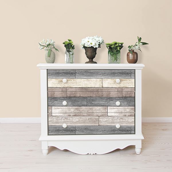 NU1690 Reclaimed Wood Plank Natural Peel and Stick Wallpaper by