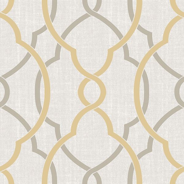 Picture of Sausalito Taupe/Yellow Peel And Stick Wallpaper