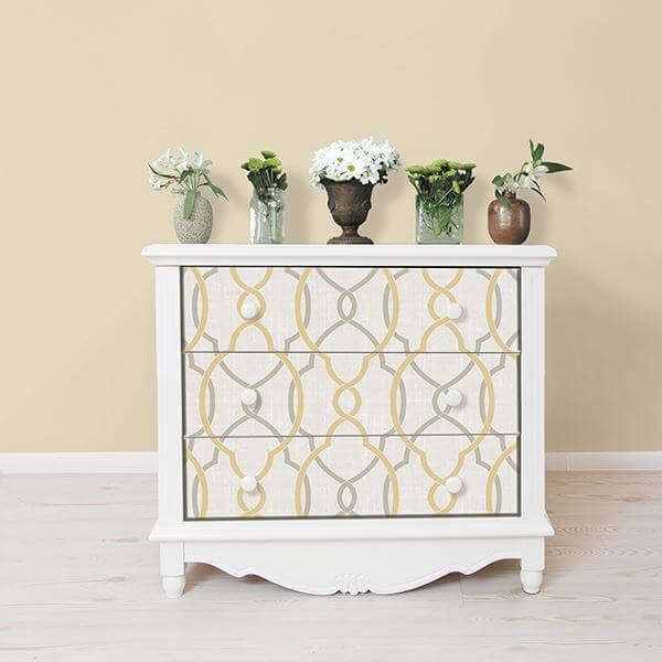 NU1695 Sausalito Taupe/Yellow Peel and Stick Wallpaper by NuWallpaper