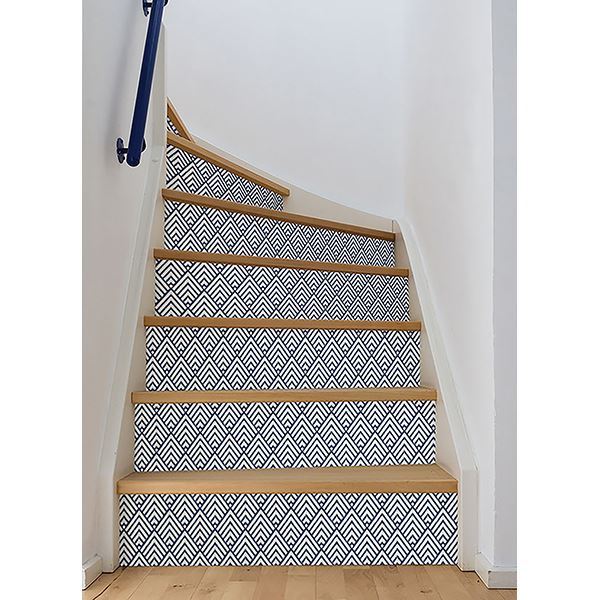 NU1701 Arrowhead Deep Blue Peel and Stick Wallpaper by NuWallpaper