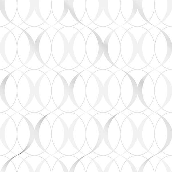 NU1704 - Circulate Light Silver Peel and Stick Wallpaper - by NuWallpaper