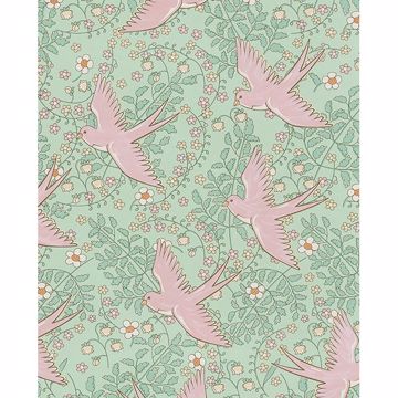 Picture of Cerina Mint Swallow Wallpaper