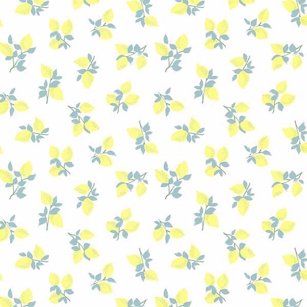Picture of Citron Off-White Juicy Lemon Wallpaper
