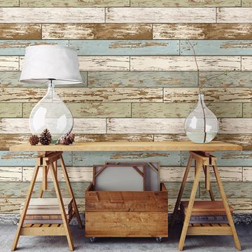 Show details for Old Salem Vintage Wood Peel And Stick Wallpaper
