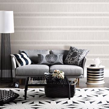 Show details for Gravity Grey Stripe Wallpaper