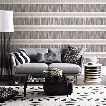 Show details for Gravity Black Stripe Wallpaper