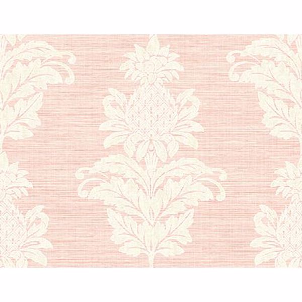 Picture of Pineapple Grove Pink Damask Wallpaper 