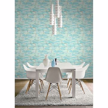Show details for Shipwreck Aquamarine Wood Wallpaper