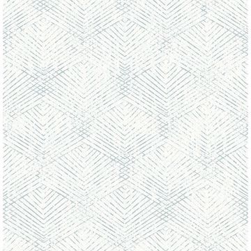 Picture of Tangent Teal Geometric Wallpaper 