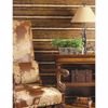 Log Cabin Brown Wood Paneling Wallpaper