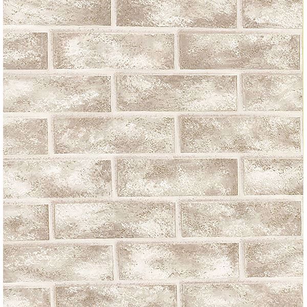 2718 Urbania White Brick Texture Wallpaper By Brewster