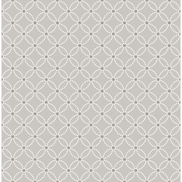 Picture of Kinetic Grey Geometric Floral Wallpaper 
