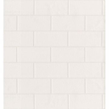 Show details for Paintable White Tile Wallpaper
