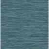 Picture of Natalie Teal Faux Grasscloth Wallpaper 