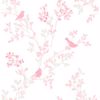 Picture of Chirp Pink Birds & Trees Wallpaper