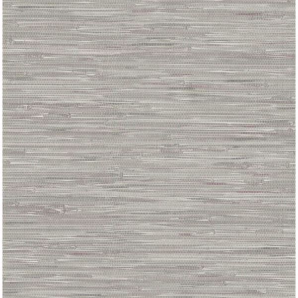 Picture of Natalie Grey Faux Grasscloth Wallpaper 