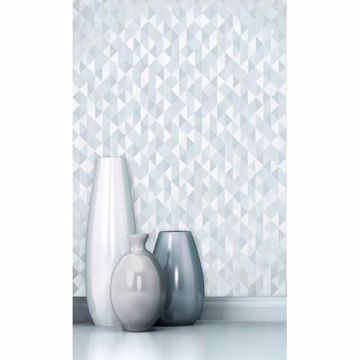 Show details for Ethan Silver Triangle Wallpaper