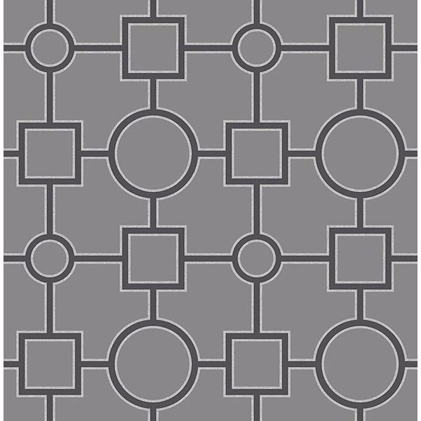 Picture of Matrix Black Geometric Wallpaper 
