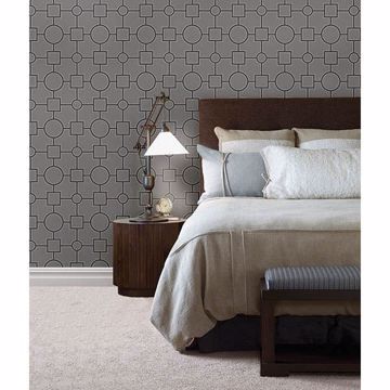 Show details for Matrix Black Geometric Wallpaper