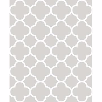 Show details for Origin Grey Quatrefoil Wallpaper