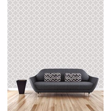 Show details for Origin Grey Quatrefoil Wallpaper