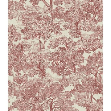 Picture of Blyth Red Toile Wallpaper 