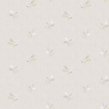 Picture of Leigh Grey Leaf Wallpaper 