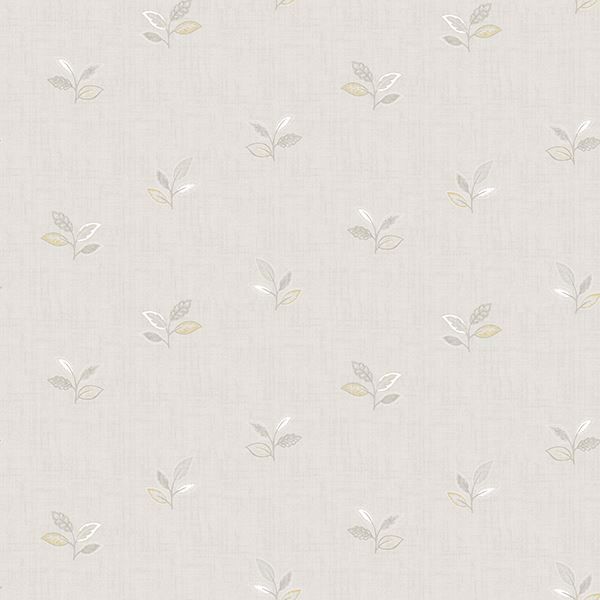 Picture of Leigh Grey Leaf Wallpaper 