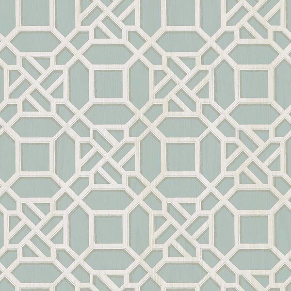 Picture of Adlington Turquoise Geometric Wallpaper