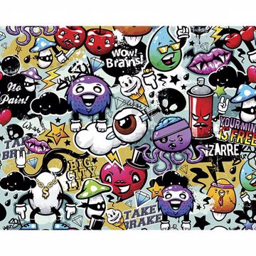 Show details for Graffiti Monster Wall Mural
