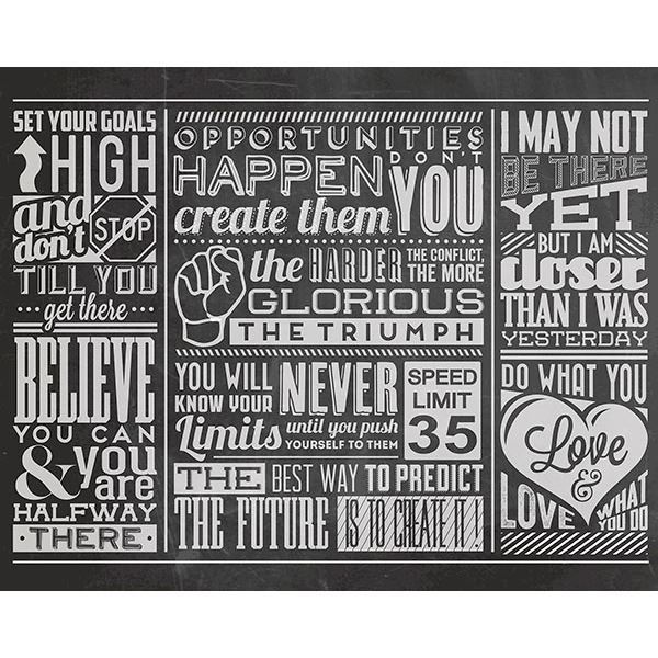 Picture of Chalk Quotes Wall Mural 