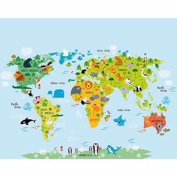 Show details for The Whole Wide World Wall Mural