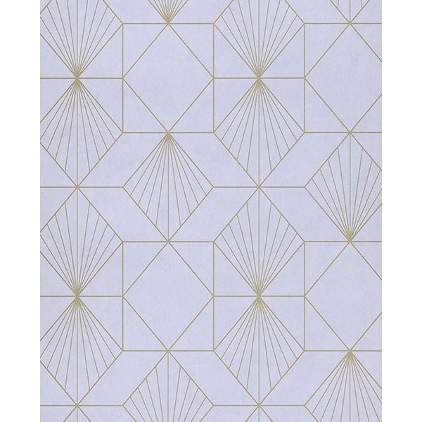 Picture of Halcyon Lilac Geometric Wallpaper 