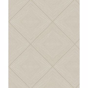 Picture of Aries Taupe Geometric Wallpaper 