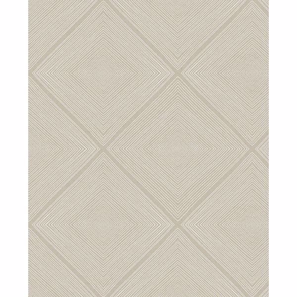 Picture of Aries Taupe Geometric Wallpaper 