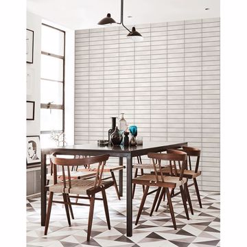 Show details for Midcentury Modern White Brick Wallpaper