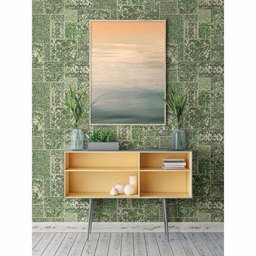 Show details for Esma Green Vintage Carpet Wallpaper