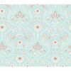 Picture of Island Turquoise Damask Wallpaper 