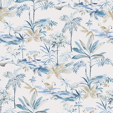 Picture of Lagoon Blue Watercolor Wallpaper 