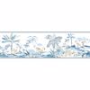 Picture of Lagoon Blue Watercolor Border 