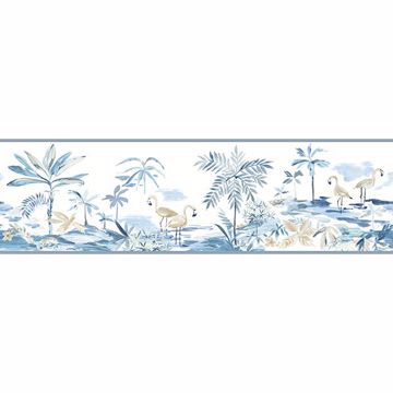 Picture of Lagoon Blue Watercolor Border 