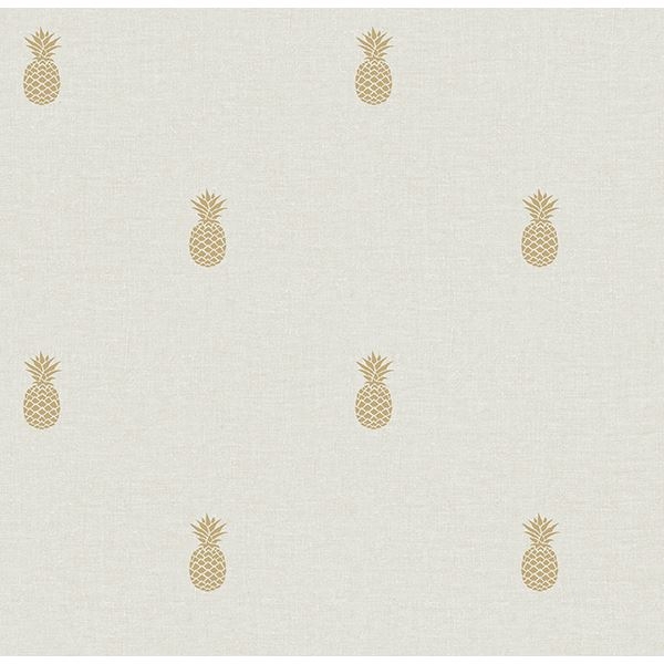 Picture of Southern Charm Beige Pineapple Wallpaper