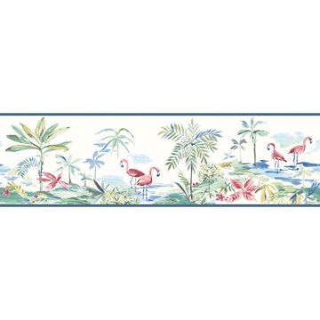 Picture of Lagoon Teal Watercolor Border 