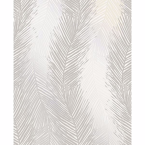 2735-23340 - Wheaton Silver Leaf Wave Wallpaper - by Decorline