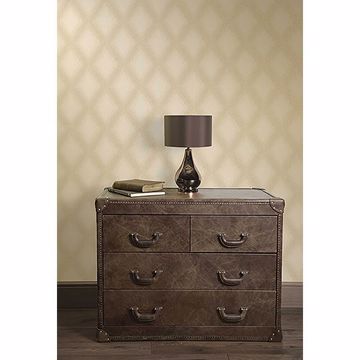 Show details for Peoria Gold Diamond Weave Wallpaper