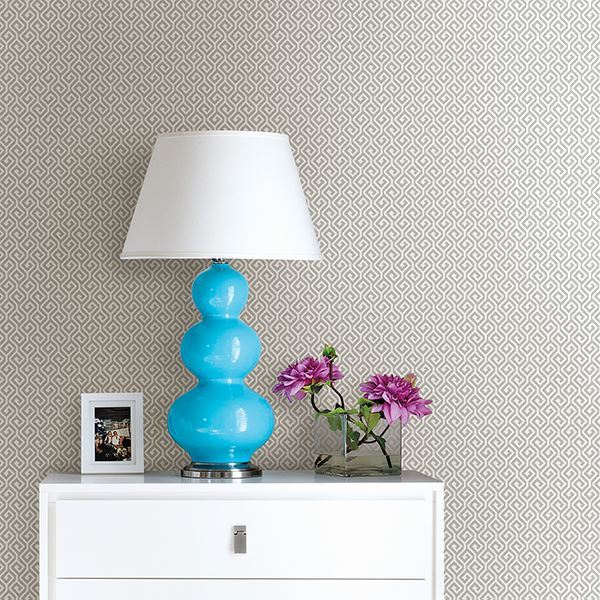 274424102 Sete Grey Greek Key Wallpaper by A Street Prints