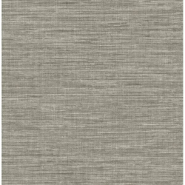 Picture of Exhale Grey Faux Grasscloth Wallpaper 