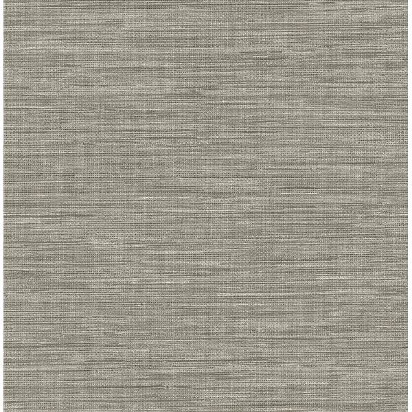 Picture of Exhale Grey Faux Grasscloth Wallpaper 