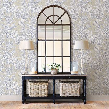 Show details for Fiji Navy Floral Wallpaper